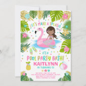 Invitation de la fête de la piscine de Flamants ro (Devant)