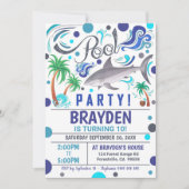 Invitation de la fête de la piscine de requin Invi (Devant)