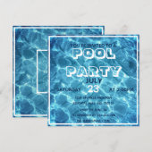 Invitation de la fête de la piscine d'eau (Devant / Derrière)