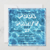 Invitation de la fête de la piscine d'eau (Devant)