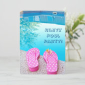 Invitation de la fête de la piscine d'été (Debout devant)