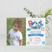 Invitation de la fête de la piscine d'été Splish S (Debout devant)
