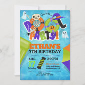 Invitation de la fête de la piscine d'Halloween (Devant)