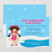 Invitation de la fête de la piscine d'hiver (Devant / Derrière)