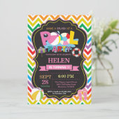 Invitation de la fête de la piscine Été Splish Spl (Debout devant)