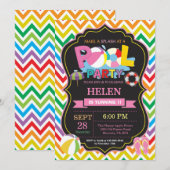 Invitation de la fête de la piscine Été Splish Spl (Devant / Derrière)