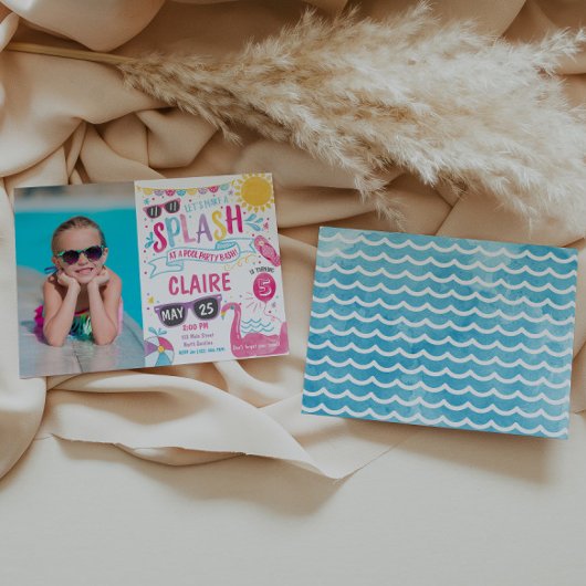 Invitation de la fête de la piscine, Invitation de