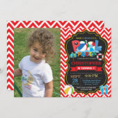 Invitation de la fête de la piscine Red Splish Spl (Devant / Derrière)