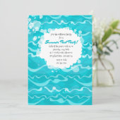 Invitation de la fête de la piscine Waves (Debout devant)