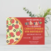 Invitation de la fête de la pizza (Debout devant)
