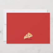 Invitation de la fête de la pizza (Dos)