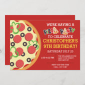 Invitation de la fête de la pizza (Devant / Derrière)
