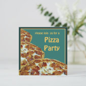 Invitation de la fête de la pizza et de la bière (Debout devant)