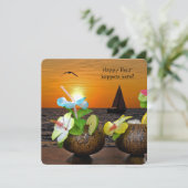 Invitation de la fête de la plage d'été (Debout devant)