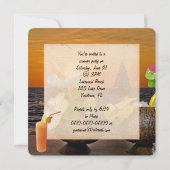 Invitation de la fête de la plage d'été (Dos)