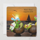 Invitation de la fête de la plage d'été (Devant)