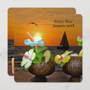 Invitation de la fête de la plage d'été