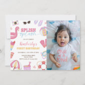 Invitation de la fête de la poule, Splish Splash P (Devant)