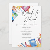 Invitation de la fête de la rentrée scolaire moder (Devant / Derrière)