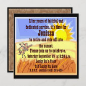 Invitation de la fête de la retraite des filles (Devant / Derrière)