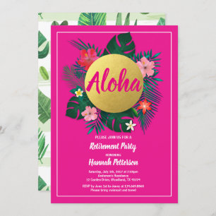 Invitation de la fête de la retraite tropicale en 