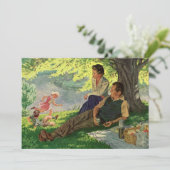 Invitation de la fête de la Réunion de pique-nique (Debout devant)