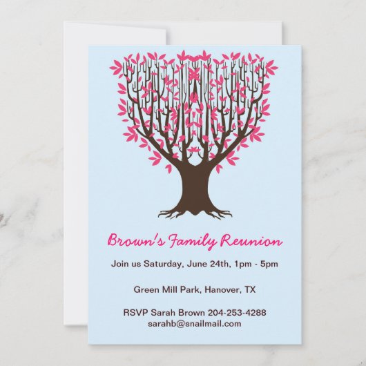 Invitation de la fête de la Réunion familiale de l (Devant)