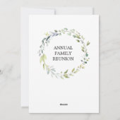 Invitation de la fête de la Réunion familiale de v (Dos)