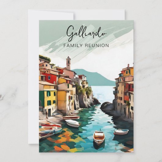 Invitation de la fête de la Réunion familiale ital (Devant)