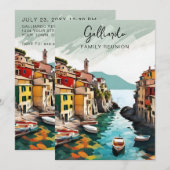 Invitation de la fête de la Réunion familiale ital (Devant / Derrière)