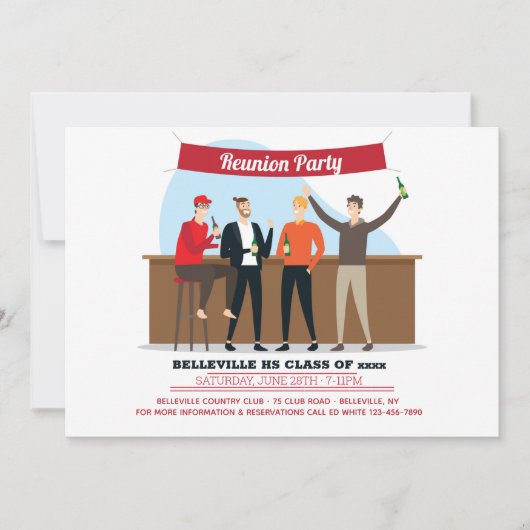 Invitation de la fête de la Réunion scolaire (Devant)