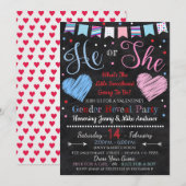 Invitation de la Fête de la Révélation de genre (Devant / Derrière)