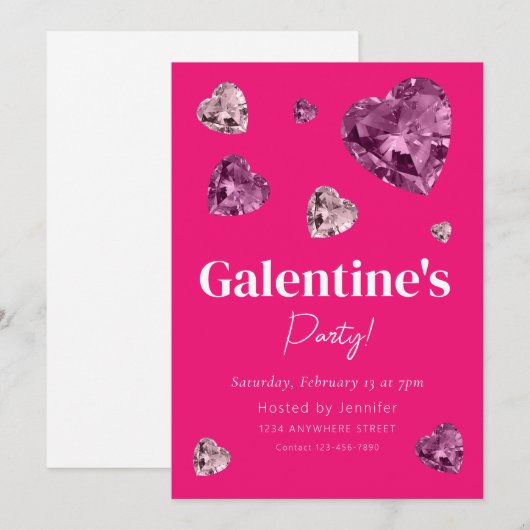 Invitation de la fête de la Saint-Galentin (Devant / Derrière)