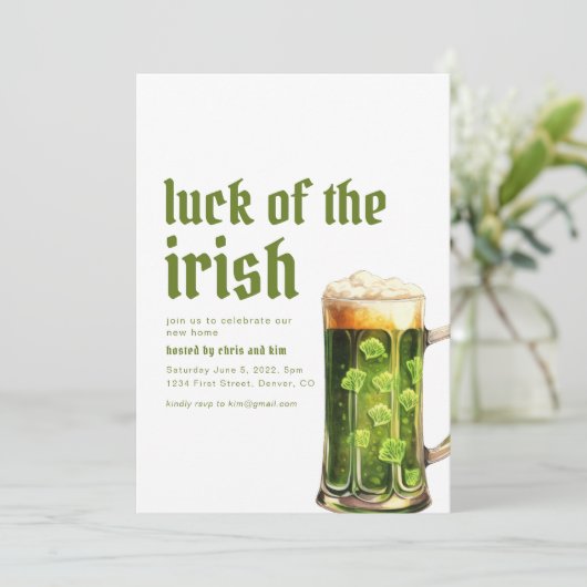 Invitation de la Fête de la Saint-Patrick (Debout devant)