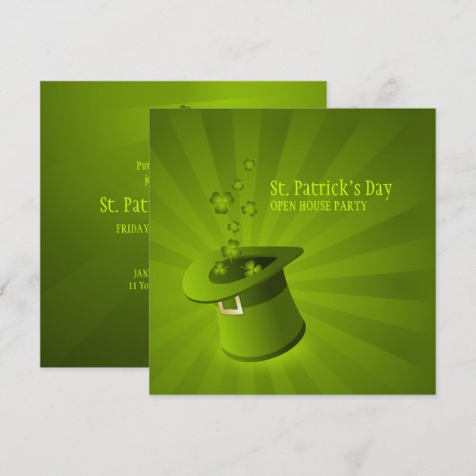 Invitation de la fête de la Saint Patrick (Devant / Derrière)