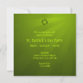 Invitation de la fête de la Saint Patrick (Dos)