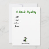 INVITATION de la fête de la Saint Patrick (Dos)