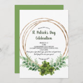 Invitation de la fête de la Saint Patrick - Carte  (Devant / Derrière)