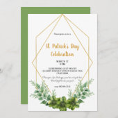 Invitation de la fête de la Saint Patrick - Carte  (Devant / Derrière)