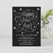 Invitation de la fête de la Saint Sylvestre Black (Debout devant)