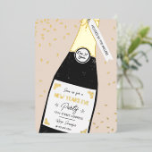 Invitation de la fête de la Saint-Sylvestre Bubbly (Debout devant)