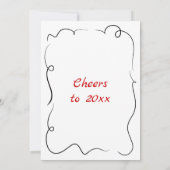 Invitation de la fête de la Saint-Sylvestre Doodle (Dos)