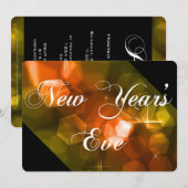 Invitation de la fête de la Saint-Sylvestre Orange (Devant / Derrière)