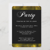 Invitation de la fête de la Saint-Sylvestre Orange (Dos)