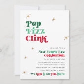 Invitation de la fête de la Saint Sylvestre Retro  (Devant)