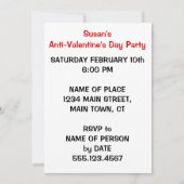 Invitation de la fête de la Saint-Valentin (Dos)
