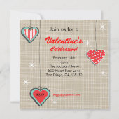 Invitation de la fête de la Saint-Valentin (Dos)