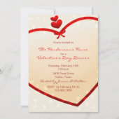 Invitation de la fête de la Saint-Valentin au coeu (Devant)