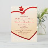 Invitation de la fête de la Saint-Valentin au coeu (Debout devant)