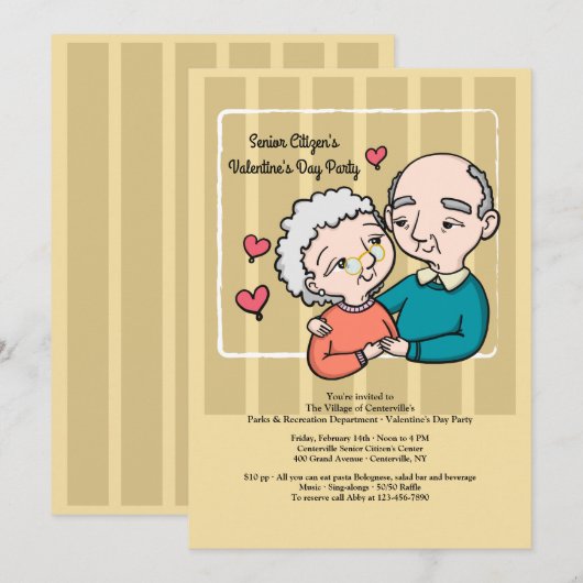 Invitation de la fête de la Saint-Valentin pour le (Devant / Derrière)